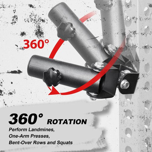AHTAPFON T-Bar Row Landmine Attachment for Rack Mounted,Heavy Duty Row Platform for 2″ Barbell,Landmine Base-360°Rotation for 2x2"&2x3"&3x3" Rack