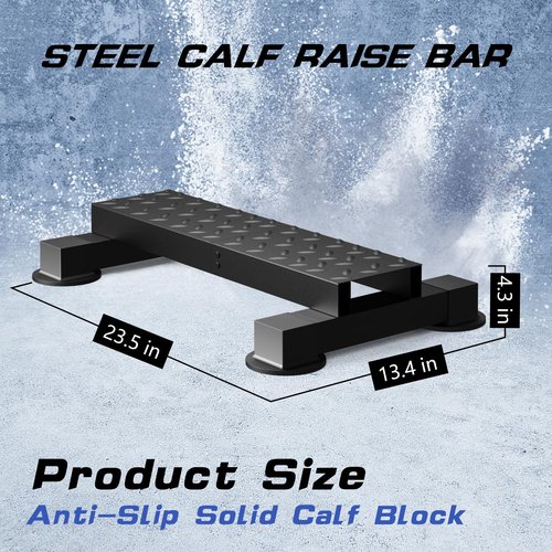 Steel Calf Raise Bar with Modular Design, Standing Calf Raise Machine for Home Gym, Ideal for Calf Stretching, Squat, Foot Stretch, High Capacity Anti-Slip Solid Calf Block