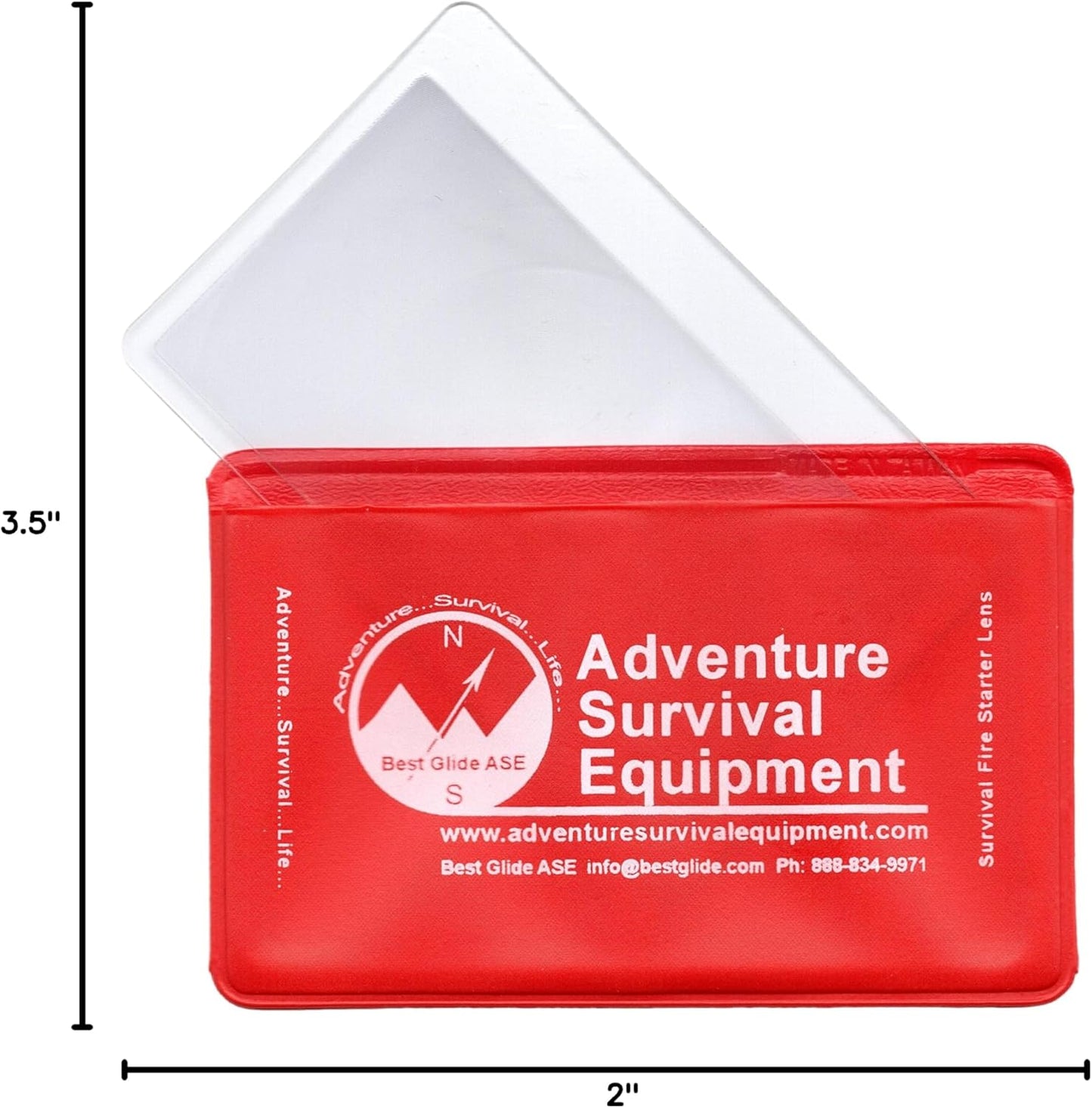 Credit Card Size Fresnel Lens Fire Starter and Magnifier Lenses (3 Pack - Green)