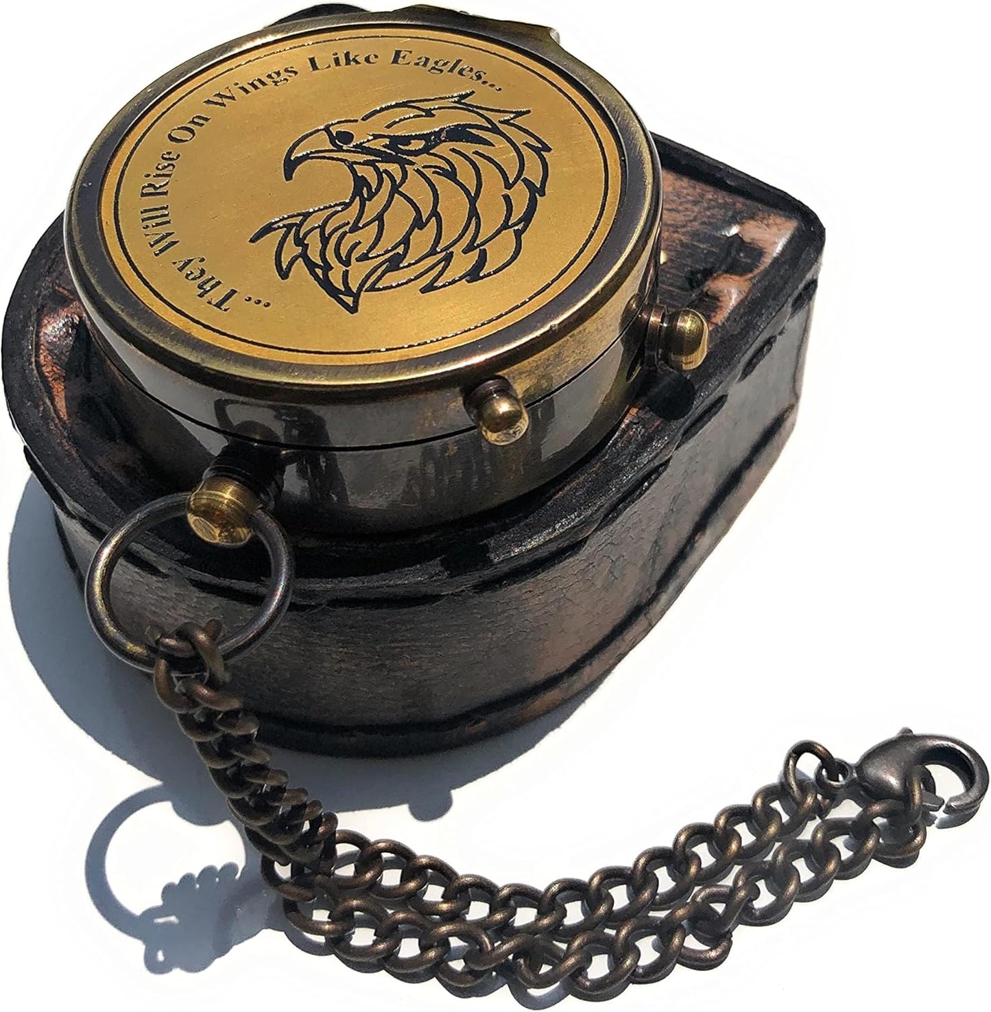 Eagle Compass Gift Compass with Leather Case, Eagle, Scaut of America, Graduation, Eagle Ceremony