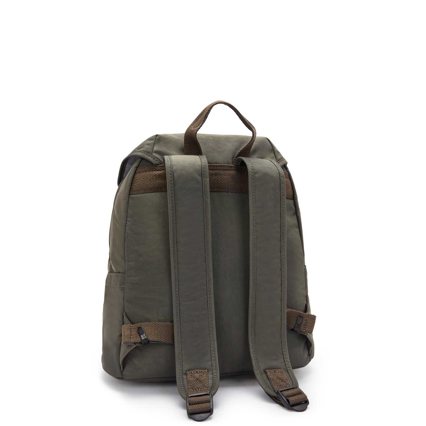 Kipling Women's Fiona Medium, Adjustable Straps, Flap Closure, Top Carry Handle, Backpack, Field Green, 13.25''L x 13.25''H x 6''D