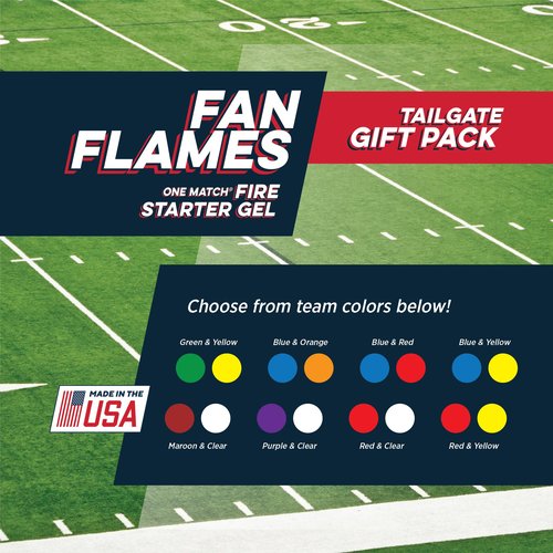 Rutland Products 4963 Fan Flames Football Team Colors Fire Starter, Blue & Yellow