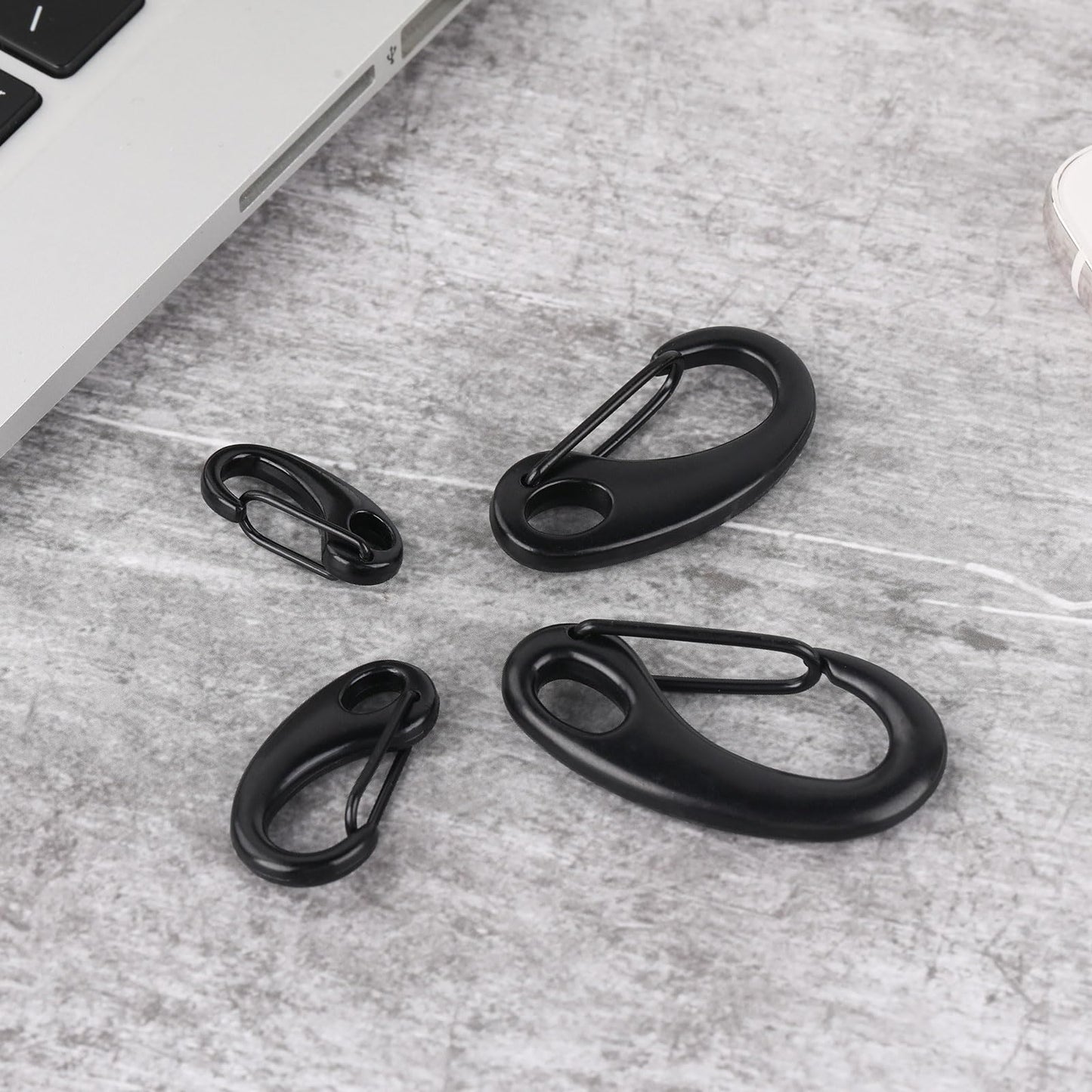 12 Pack Carabiner Clips Spring Snap Hook Buckle Clasps for Flag Poles, Marine, Ropes, Dog Leashes, Hiking (0.97inch/24.8mm)