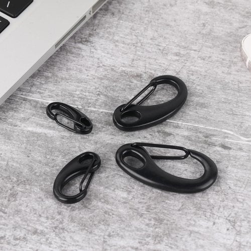 12 Pack Carabiner Clips Spring Snap Hook Buckle Clasps for Flag Poles, Marine, Ropes, Dog Leashes, Hiking (0.97inch/24.8mm)