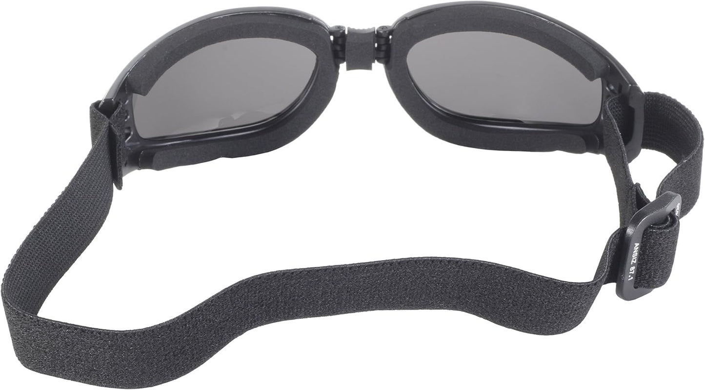Pacific Coast Nomad Value Folding Riding Goggles Black Frame Smoke Lens