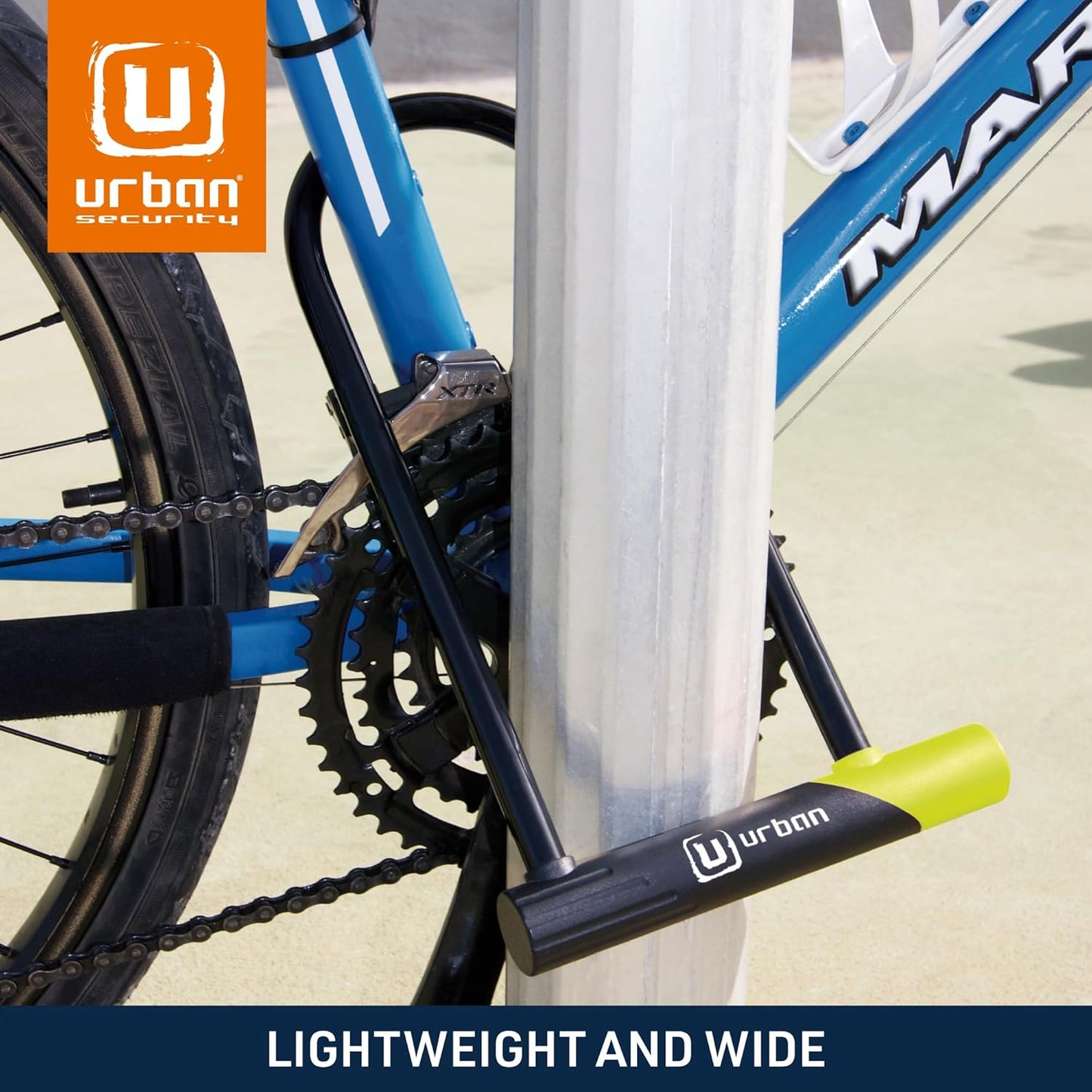 Urban 12U300 Bicycle U Lock with Bracket, Heavy Duty Bike Lock Anti Theft, Optimum Size 105X280mm, Universal Anti-Theft Bicycle Shackle Lock