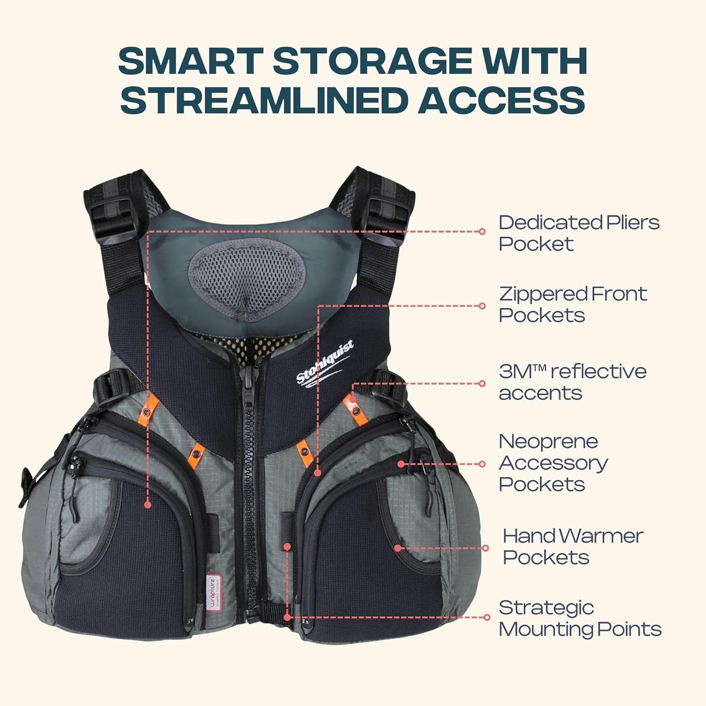 Stohlquist Keeper Fishing Lifejacket (PFD)