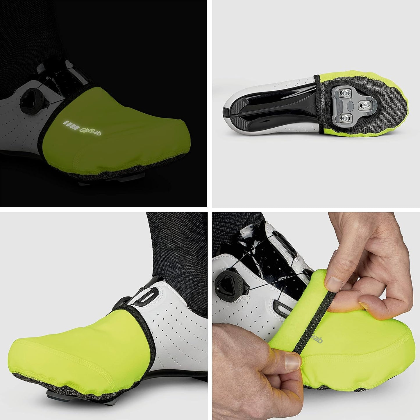 GripGrab Windproof Road Bike Toe Covers Cycling Overshoes Thermal Insulating Road Bicycle Shoe Covers Biking Toe Warmers