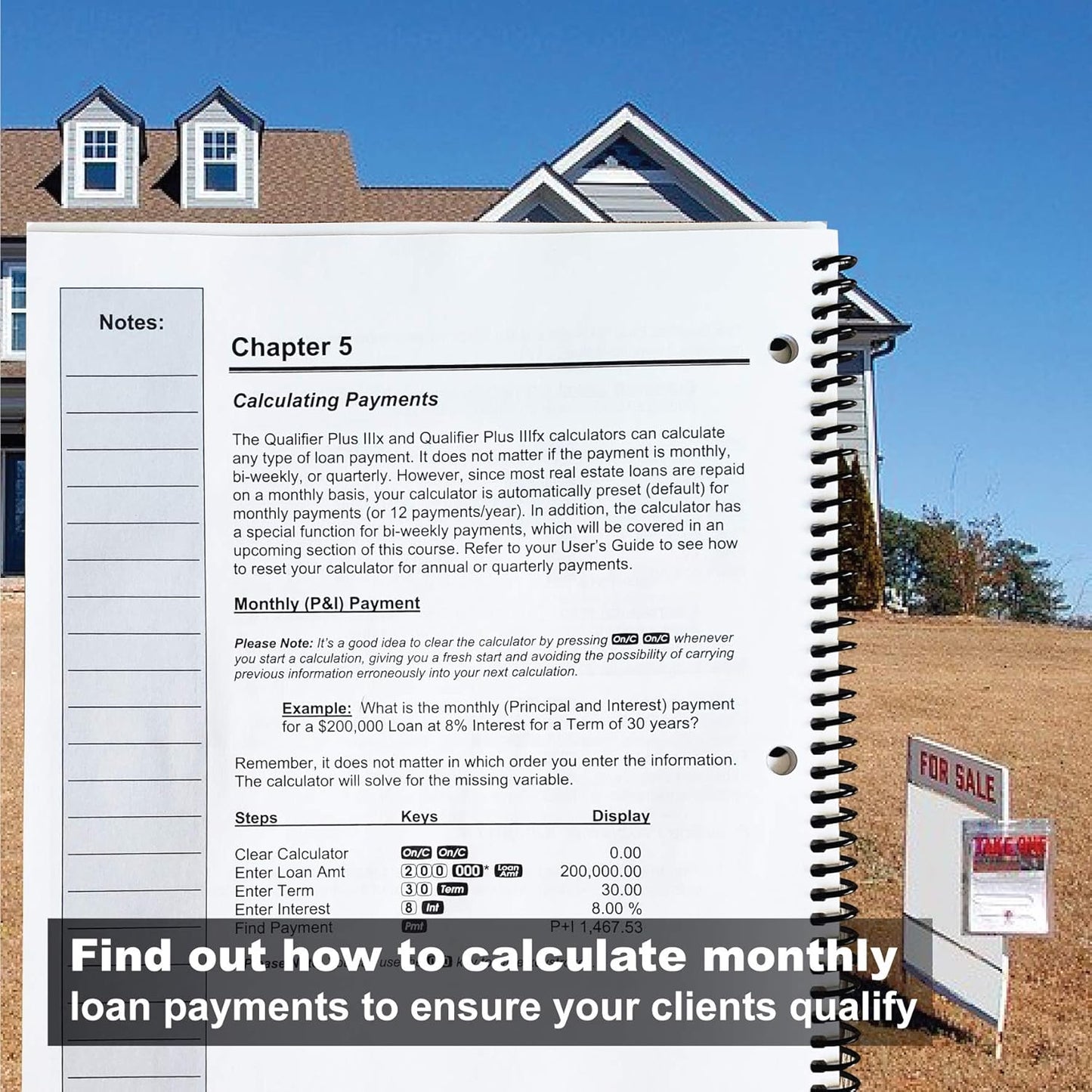 Calculated Industries 2128 Qualifier Plus Training Program Workbook for Qualifier Plus IIIx and IIIfx Real Estate Finance Calculators | 3 Modules: Basic, Comprehensive, Intro to Commercial Investment
