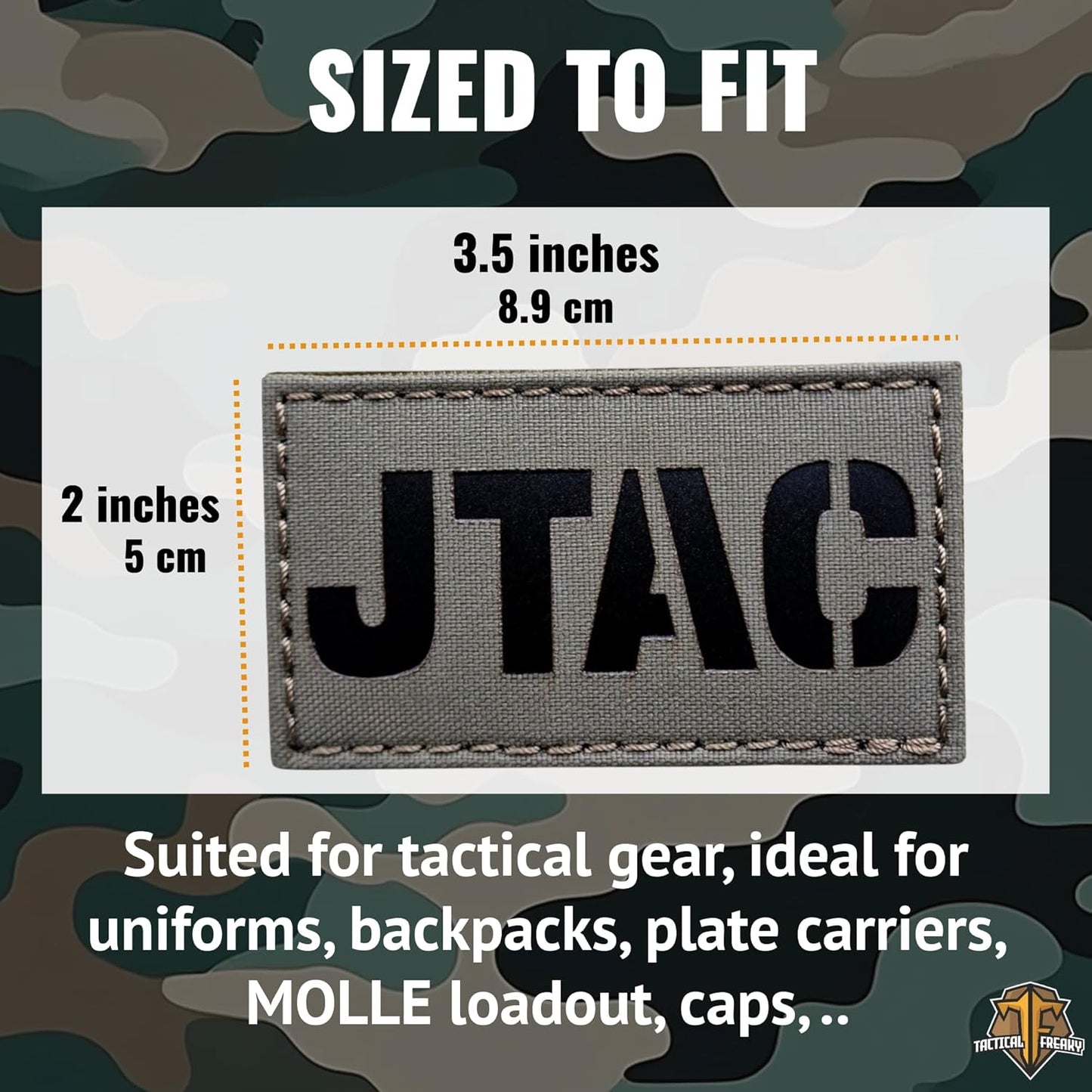 JTAC IR Patch Joint Terminal Attack Controller Air Support FAC Infrared 3.5x2 Tactical Morale Patch Hook Backing Multicam