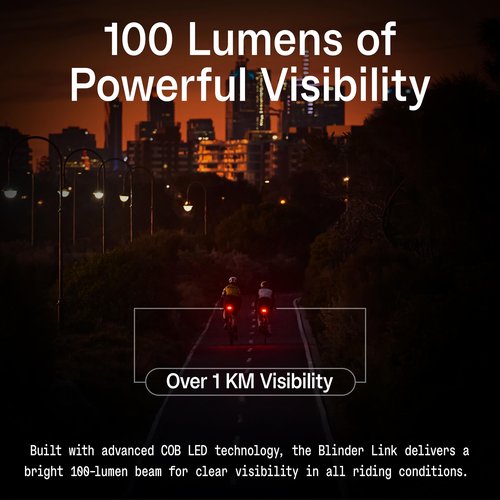 Knog Blinder Link Rear Bike Light - Powerful Bike Taillight Mounts Below Saddle for Maximum Visibility, Innovative Rear Light Keeps Seat Post Clutter-Free