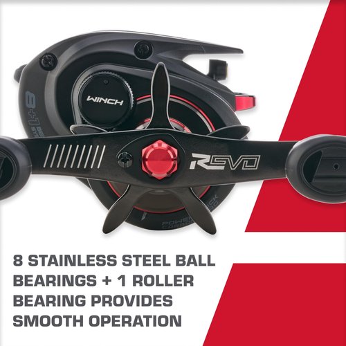 Abu Garcia Revo 5 Winch Low Profile Fishing Reel, Right Handle Position, X2-Craftic Alloy Frame & Asymmetrical Body Design, Durable, Lightweight Fishing Reels