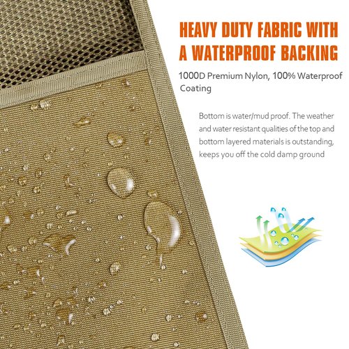 2win2buy Tactical Shooting Mat, Extra Large Hunting Shooting Mats Prone Padded Roll Up Portable Waterproof Hunting Mats Accessories Non-Slip Durable Shooting Rest for Shooters Range Rifle