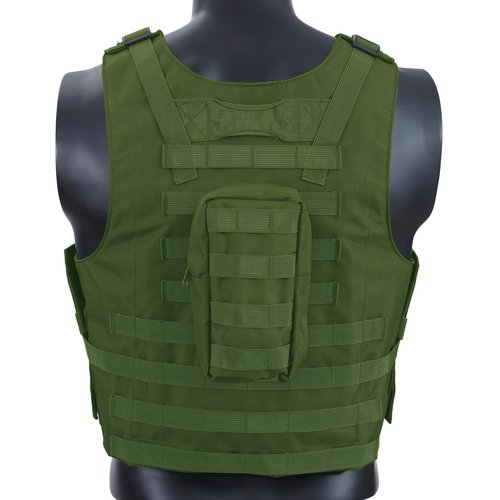 HRTACPAG Lightweight Tactical Vest with Removable Pouch for Airsoft Events, Paintball CS, Jungle Outdoor Activities (Army Green)