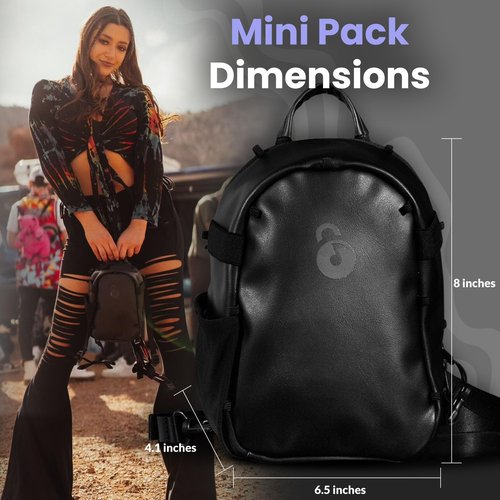 Lunchbox Anti Theft Mini Pack – Mini Backpack with Locking Zipper Clips For Light Packing Secure Storage During Festivals, Raves, and Travel – Anti Theft Back Pack for Women and Men