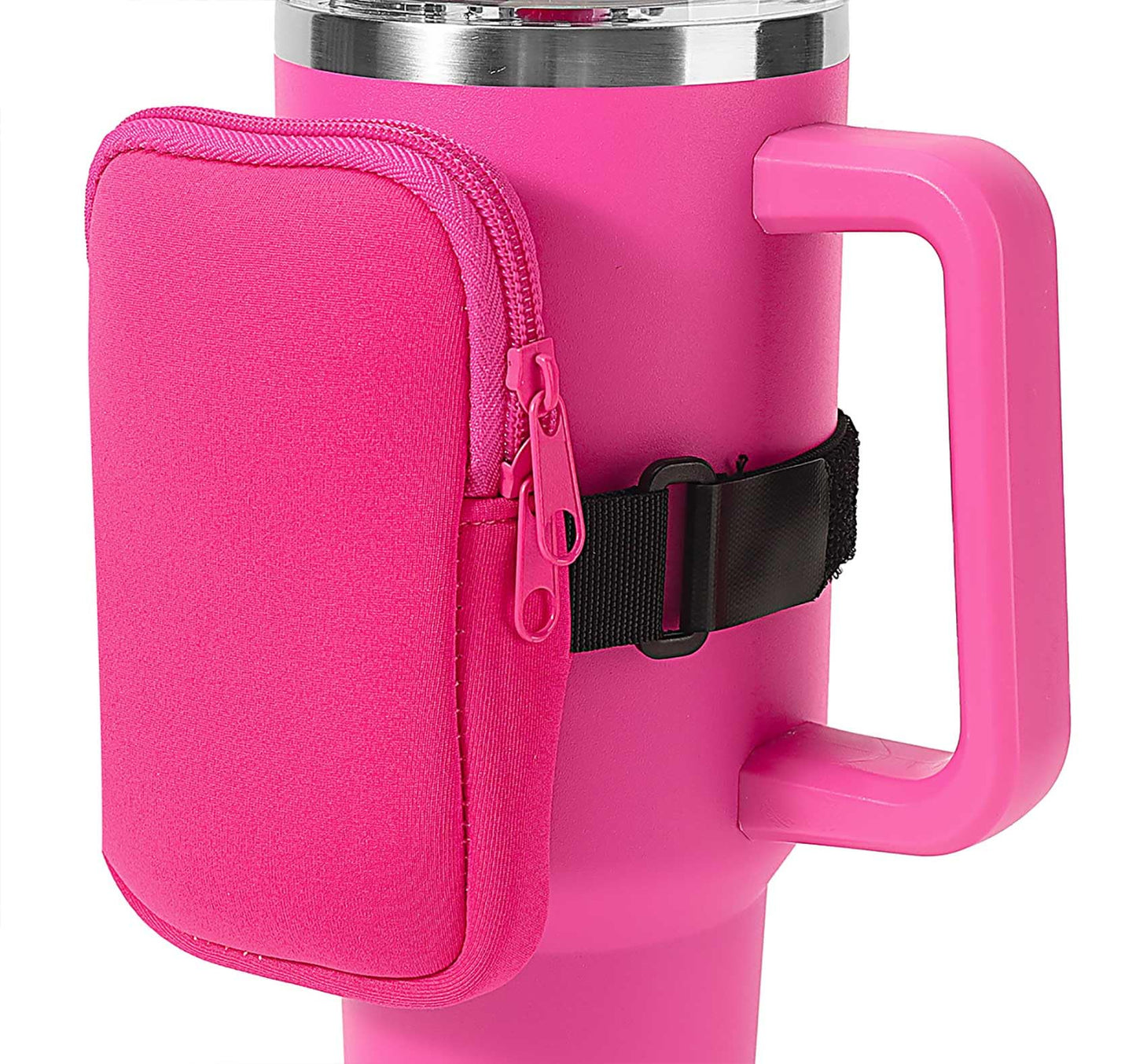 HAIBOLAN Water Bottle Pouch for Cup Gym Accessories Running Water Bottle Handheld Caddy Compatible with 40oz 30oz 20oz Tumbler Small Stuff Sleeve Bag for Earphone, Cards and Keys