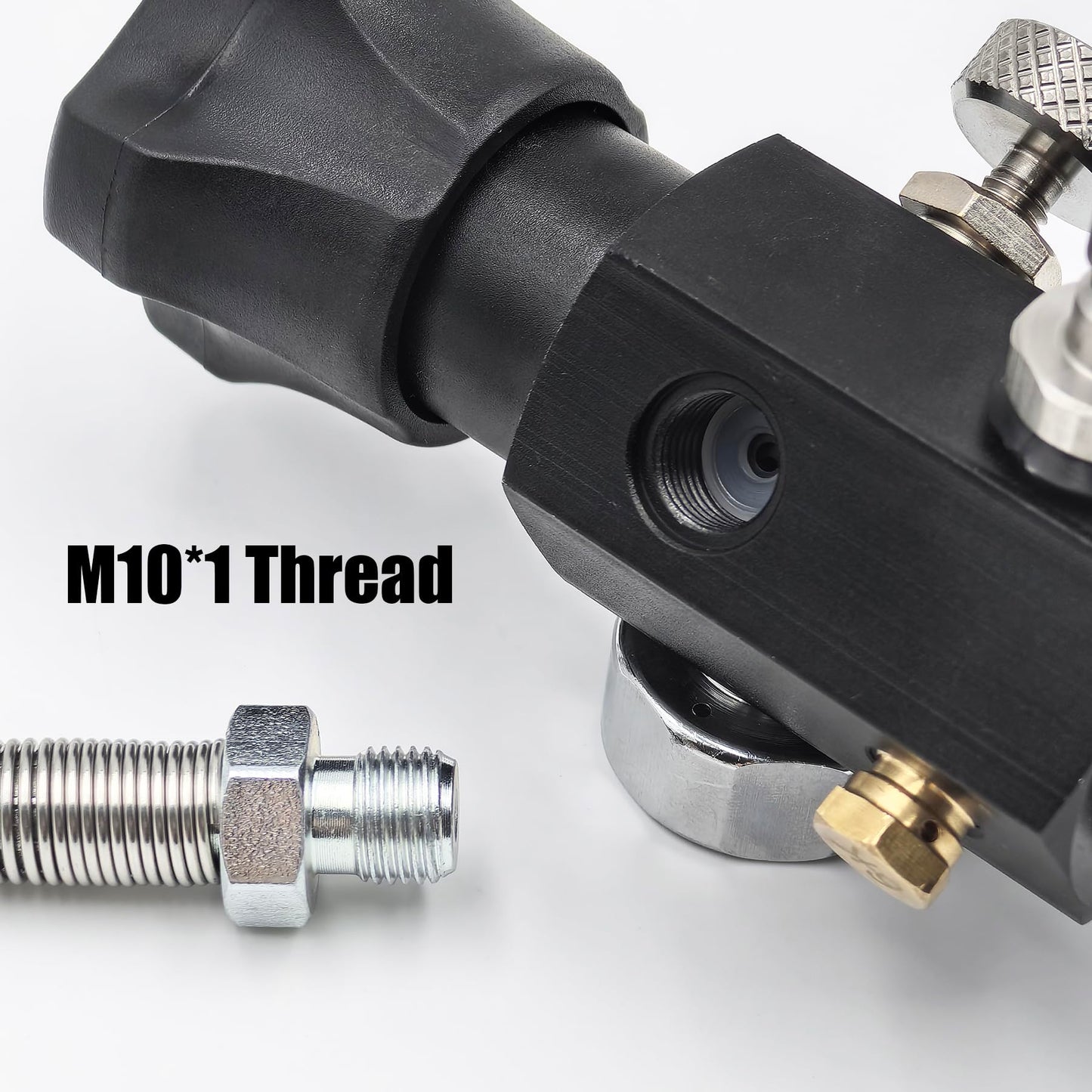 Aopkeo 4500Psi 300Bar Fill Station Charging Valve Dual Gauge with 24" Inch High Pressure Hose (5/8"-18UNF)