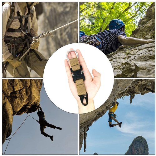 aYrap military stainless steel tactical keychains for men, quick release keychain key clip for belt EDC Gear accessories with HK Clip Heavy Duty Carabiner Include Black