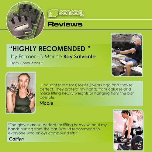 Lifting Workout Gloves - Fingerless Gym Workout Hand Protection, Grip Gloves for Weightlifting, Crossfit and Sports, Workout Gloves for Men & Women, Great for Training, Climbing, Biking & More