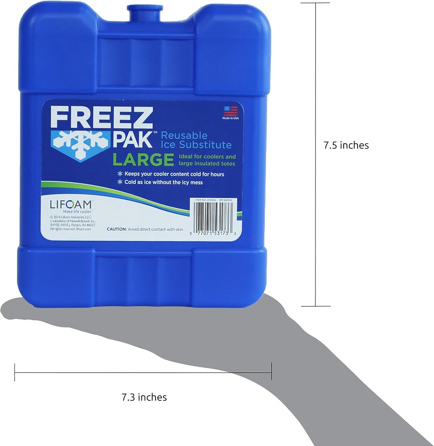 Freez Pak Hold 6 Can Soda Beer Coolant Reusable Ice Pack