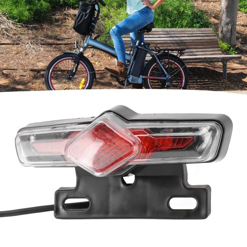 36V‑60V Electric Bike Warning Signal Light,Electric Bike Tail Light Turn Signal Two in One Warning Signal for Night Riding
