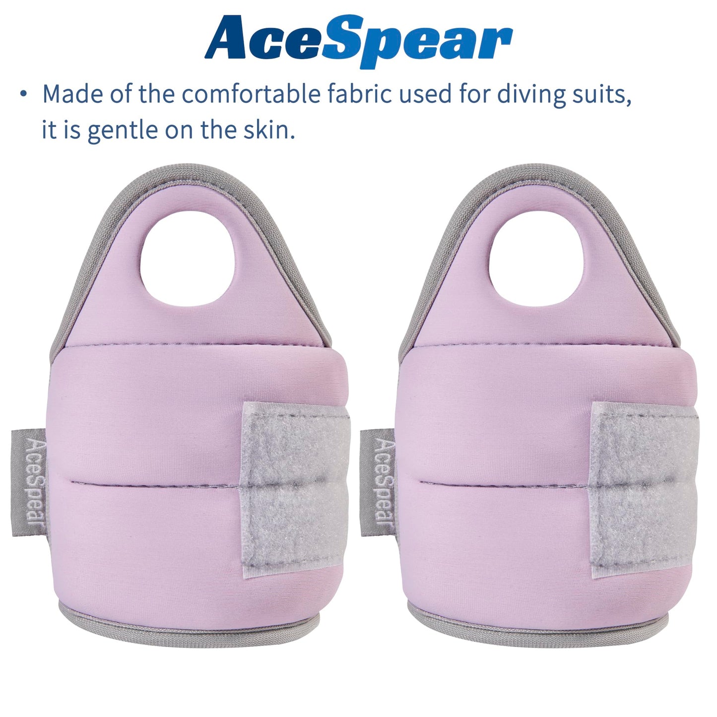 AceSpear Wrist Weights with Thumb Loops Lock for Men Women 1lb*2 2lbs*2 3lbs*2 Ankle Weights Weighted Gloves for Running Strength Training Walking Exercises (Purple, 1 lb x 2)