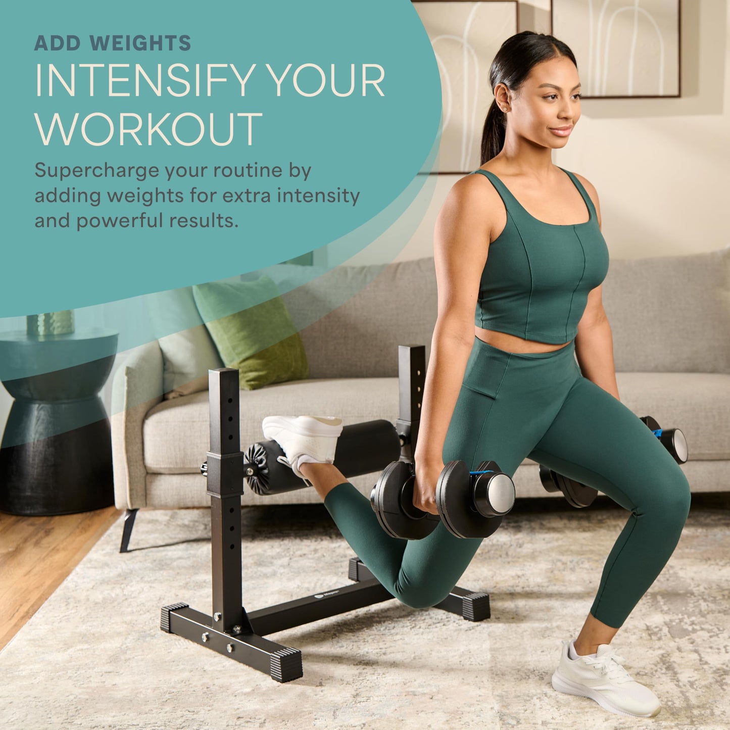 Lifepro Bulgarian Split Squat Stand Max – Adjustable Single Leg Squat Roller Stand for Split Squats & Lunges – 330lb Capacity and 7 Height Levels Padded Foam Roller for Home Gym & Leg Training