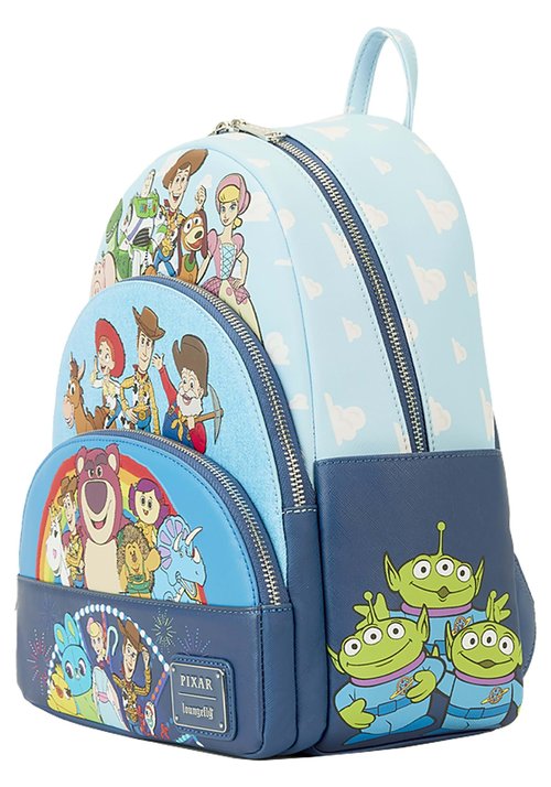 Loungefly Pixar Toy Story Movie Collab Triple Pocket Mini Backpack Bags Standard