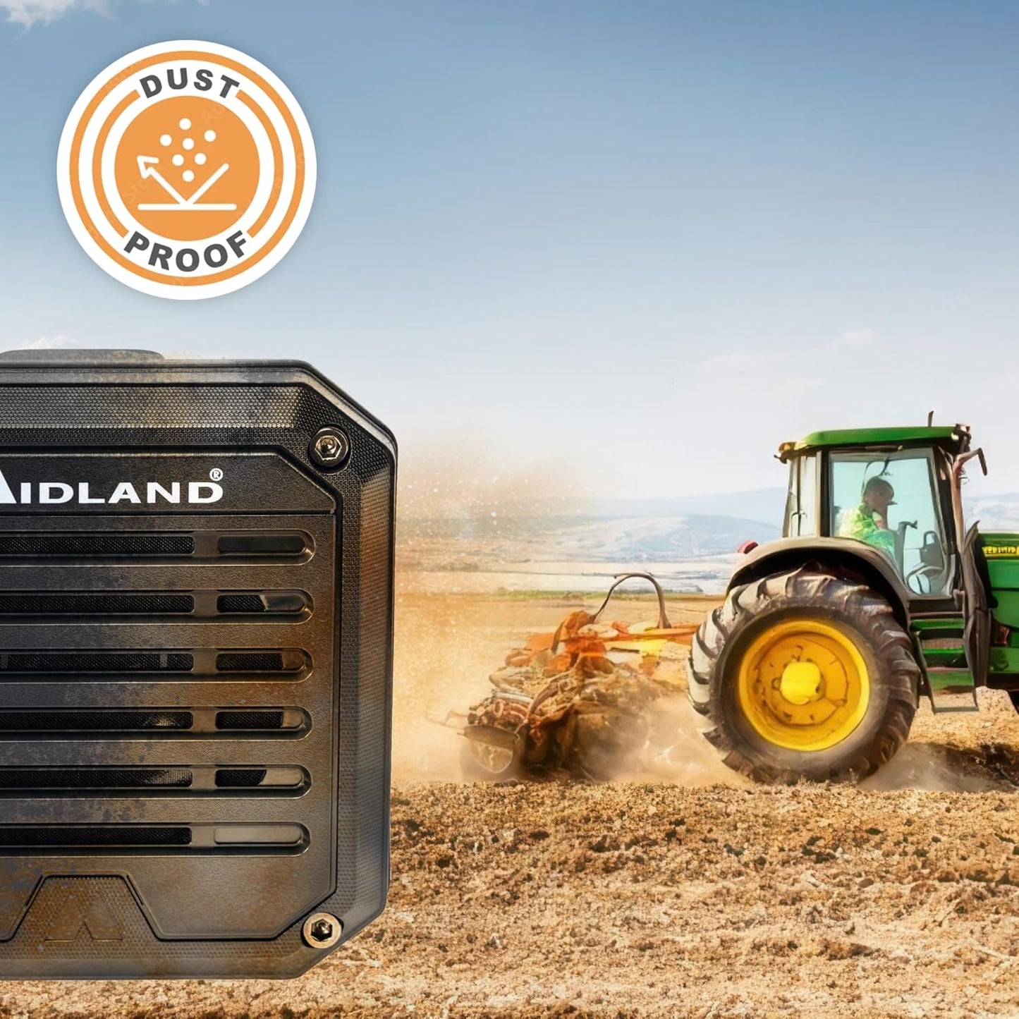 Midland - SPKMINI Mini External Speaker - Waterproof, 10 Watts, 3.5mm Plug - Compatible with All Mobile CB, GMRS, HAM and Amateur Radios