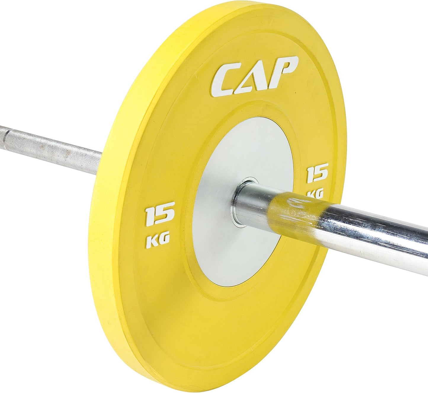 CAP Barbell Olympic Competition Rubber Bumper Plate with Steel Hub (Single), Compatible with 2-Inch Bars
