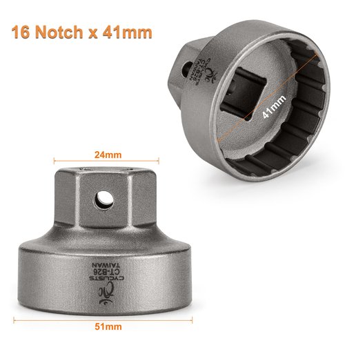 cyclists Bottom Bracket Tool 16 x 41mm - Bottom Bracket Install Removal Tool Compatible with Shimano BBR60, MT800