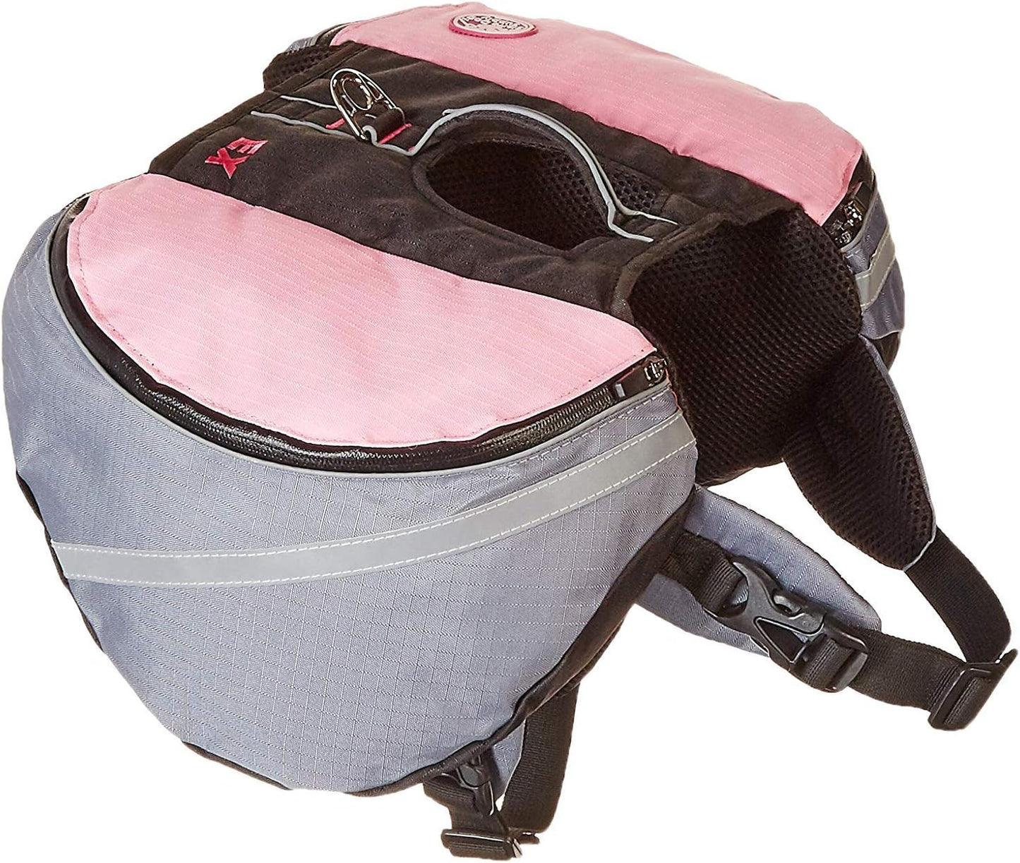 Doggles Dog Extreme Backpack, Gray/Pink, Small
