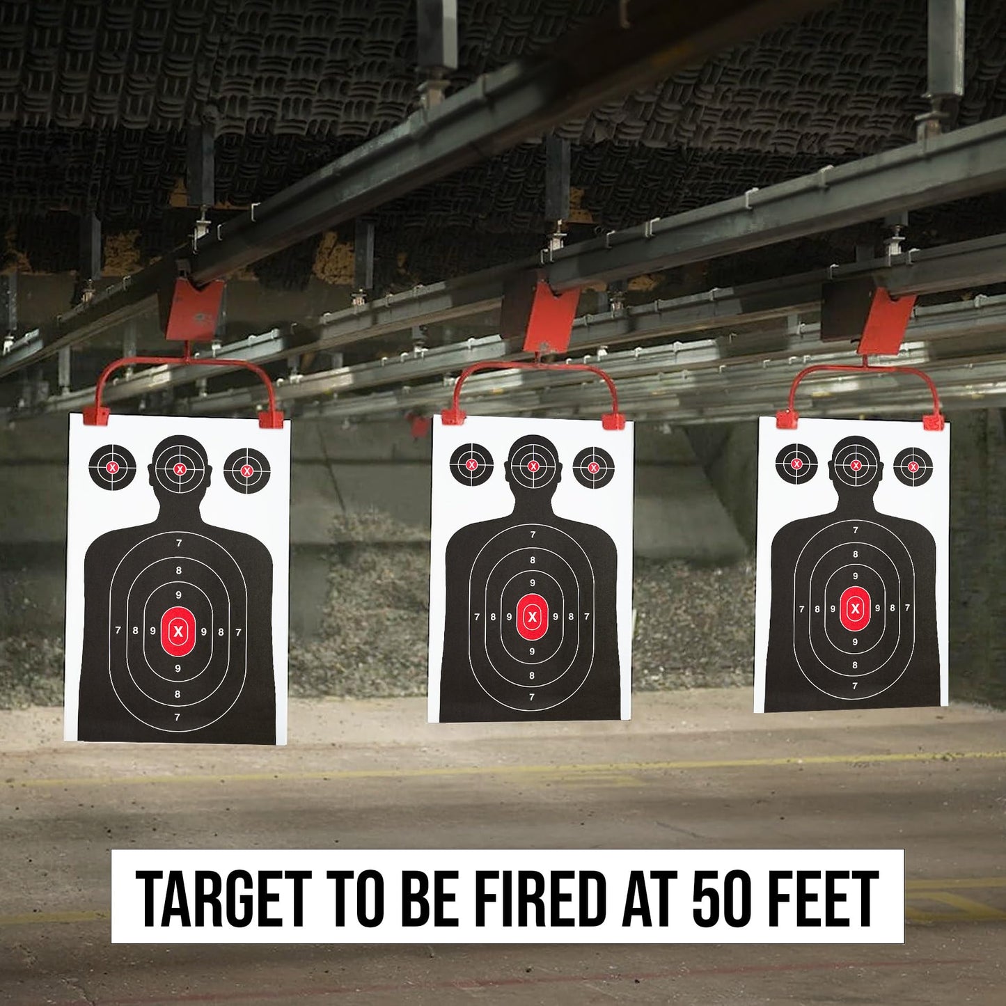 100 Pack Paper Shooting Target for Gun Range - Silhouette Paper Target for Handguns, Rifles, Pistols, Airguns, BB Guns, Pellet Guns, Crossbow, Arrow (14 X 22 inches)