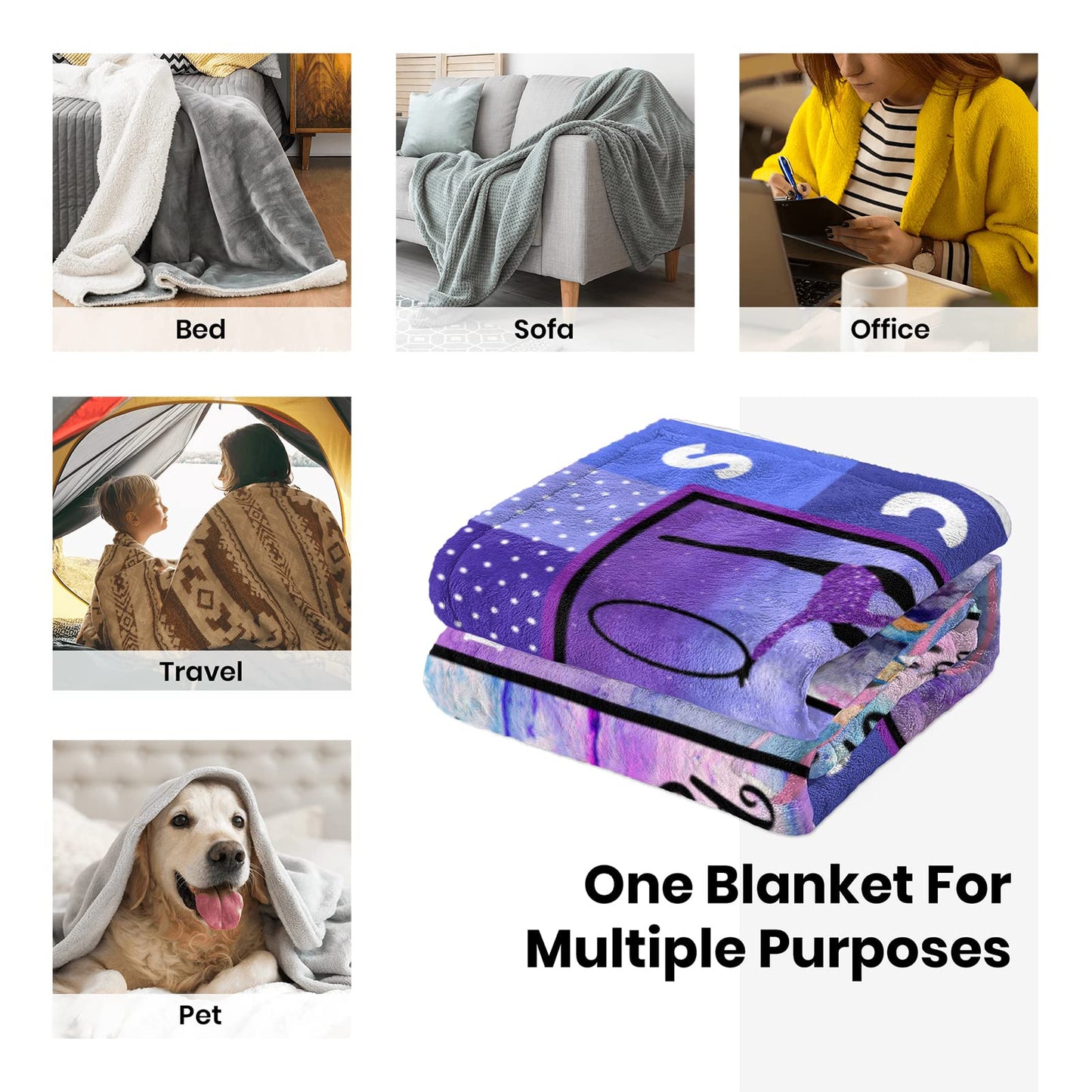 Mosslink Gymnastics Lovers Kids Blanket Gymnast Gifts for Girls Teens Women Birthday Gifts for Gymnast Ultra Soft Flannel Fleece Warm Cozy Lightweight Throw Blankets for Home Bed Sofa 50"x 40"