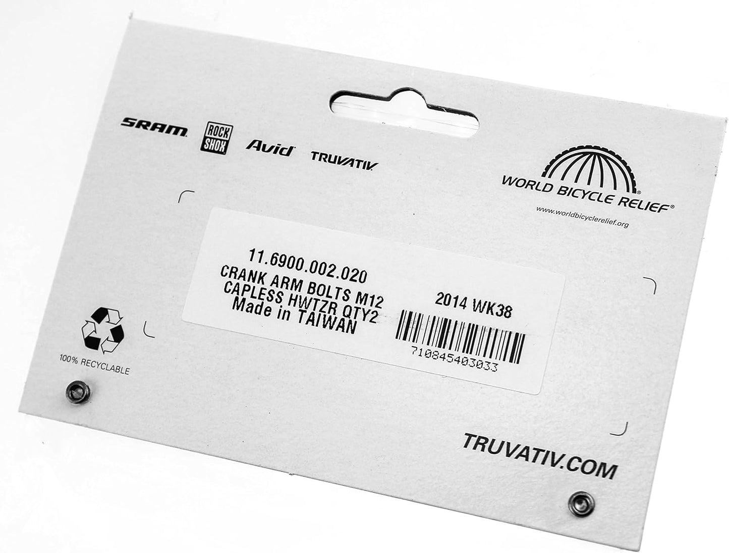 TruVativ M12 Capless Steel Crank Bolts