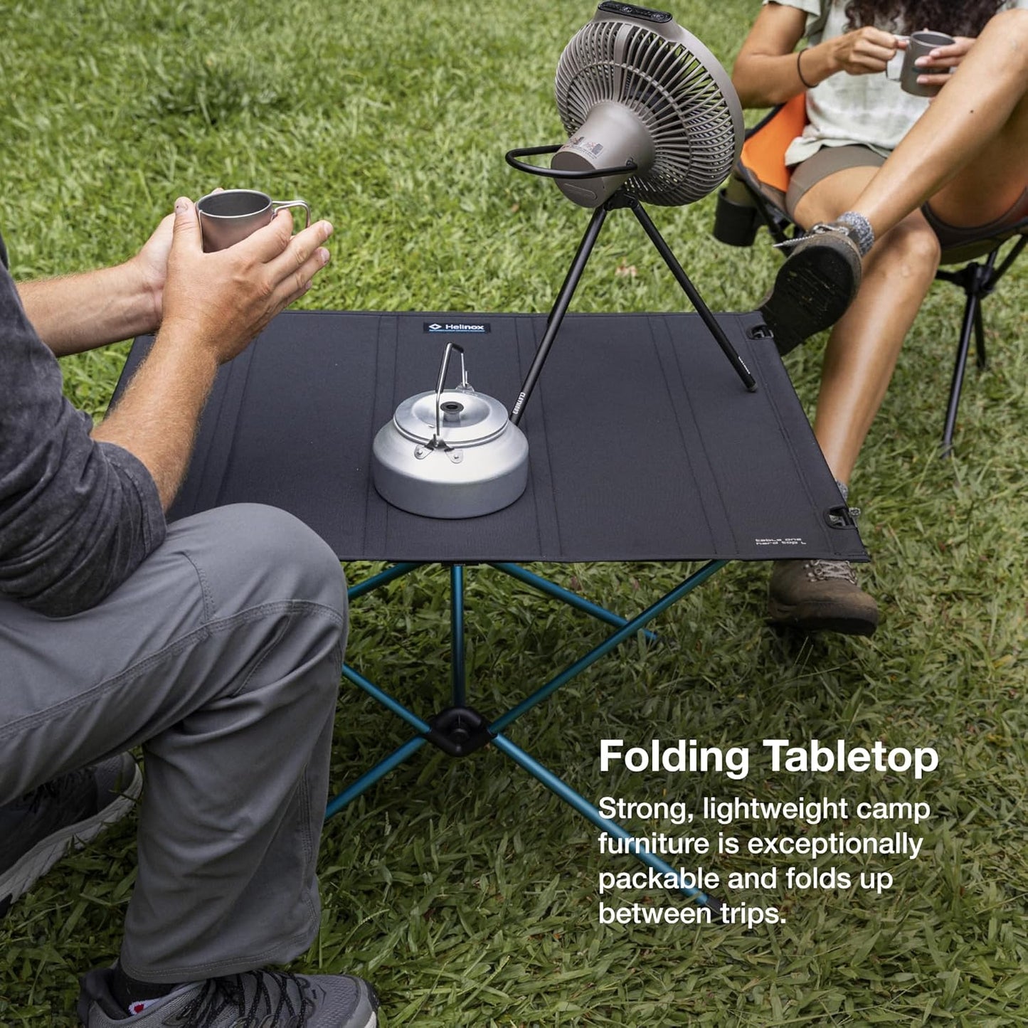 Helinox Table One Hard Top Lightweight, Collapsible, Portable, Outdoor Camping Table, Regular - 23 x 15 Inches, Black