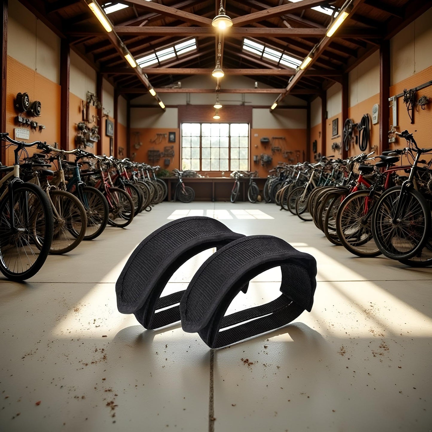 2 Pcs Beam Strap Pedal Straps Cycling Kids Bike Foot Pedal Straps Toe Clips Straps Tape Cycling Parts and Components for Fixed Gear Bike Pedals and Cleats(Black)
