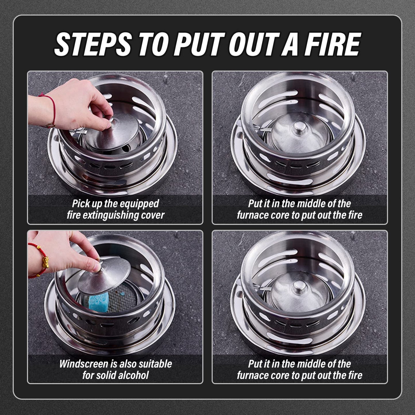 Hot Pot Alcohol Stove, Spirit Cooker with Pot, Camping Stoves Set, Gas Stovetop, Easy to Carry, No Power Required, Stainless Steel Liquid Stove, Camping Cooker for Indoor Outdoor Camping Hiking(18CM)