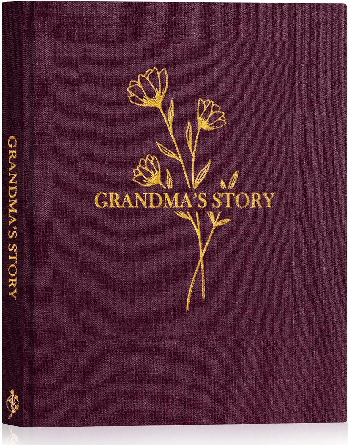 Lanpn Grandma Life Story Book Journal with 260+ Prompts, Linen Hardcover Grandmother Guided Journal Memory Keepsake Book to Fill Out, Birthday Mother's Day Christmas Gift for Grandmas, Purple