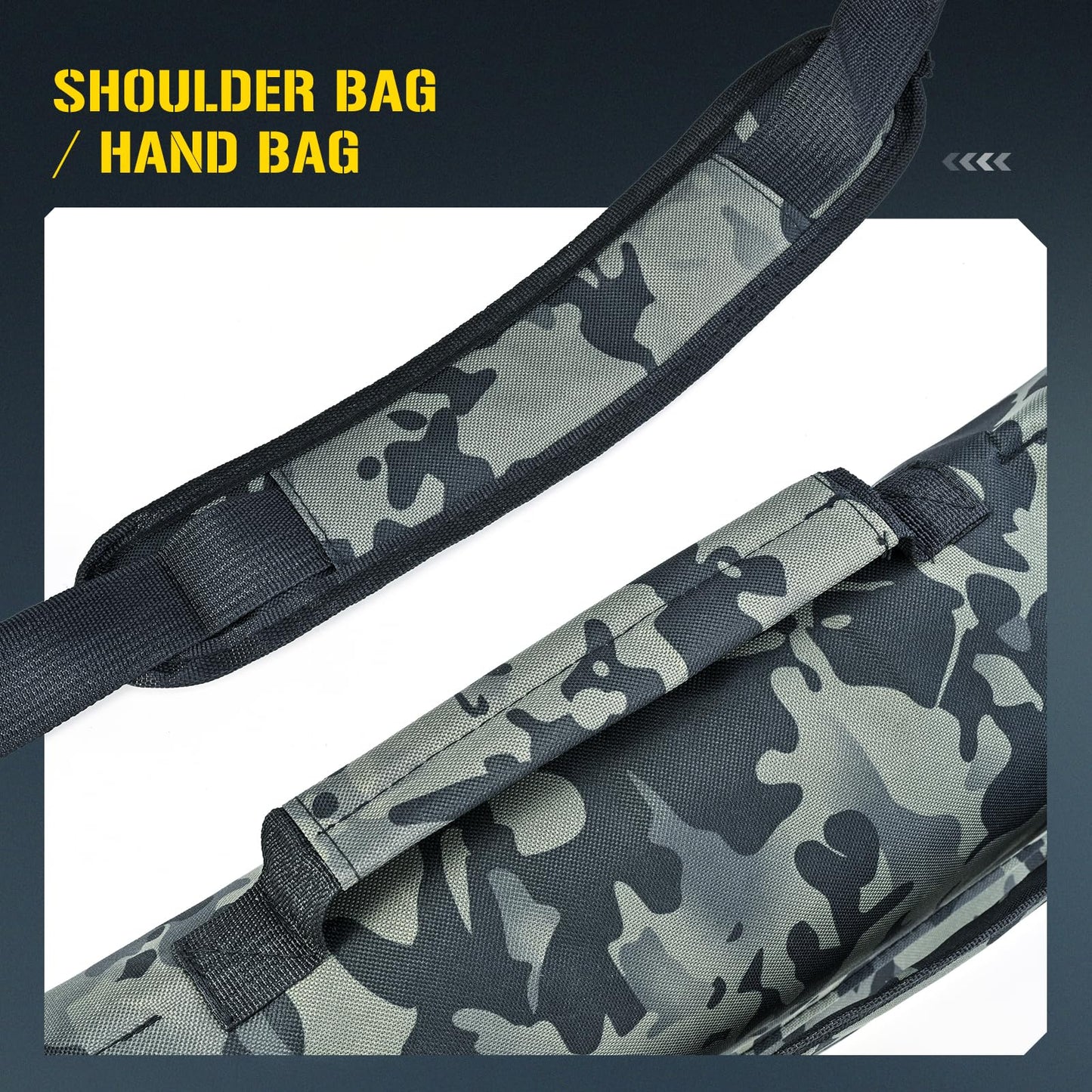 LEOFISHING Portable Folding Fishing Pole Bag 3.94ft/4.59ft/5.25ft Fishing Rod and Reel Protective Case Fishing Tackle Storage Bags Carry Organizer Outdoor for Fishing 3 Size (Small(120cm/3.94ft))