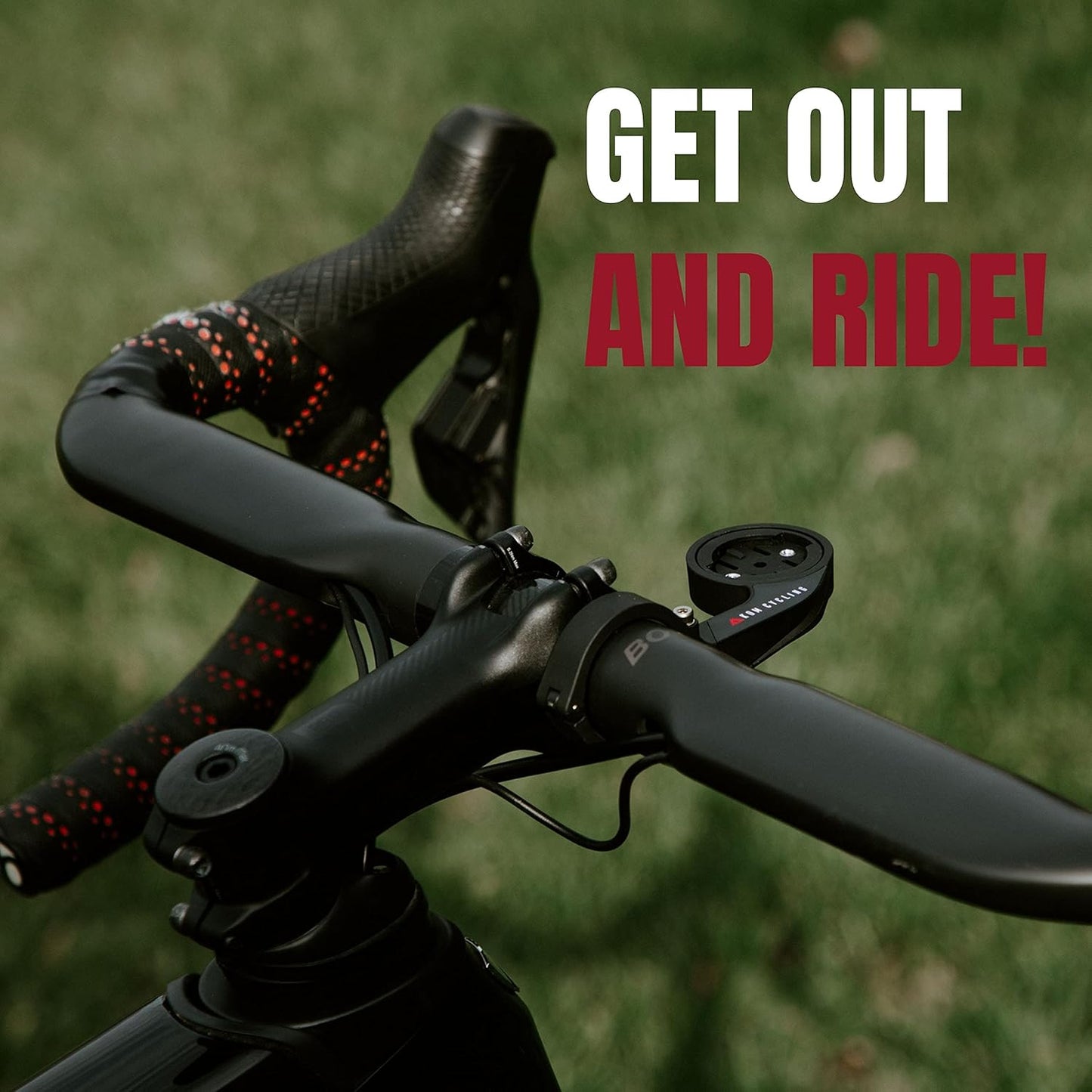 Garmin Bike Mount with from KOM Cycling - Edge Mount Designed for Garmin Edge 540, Edge 840 and Other Models (Aero - Black)