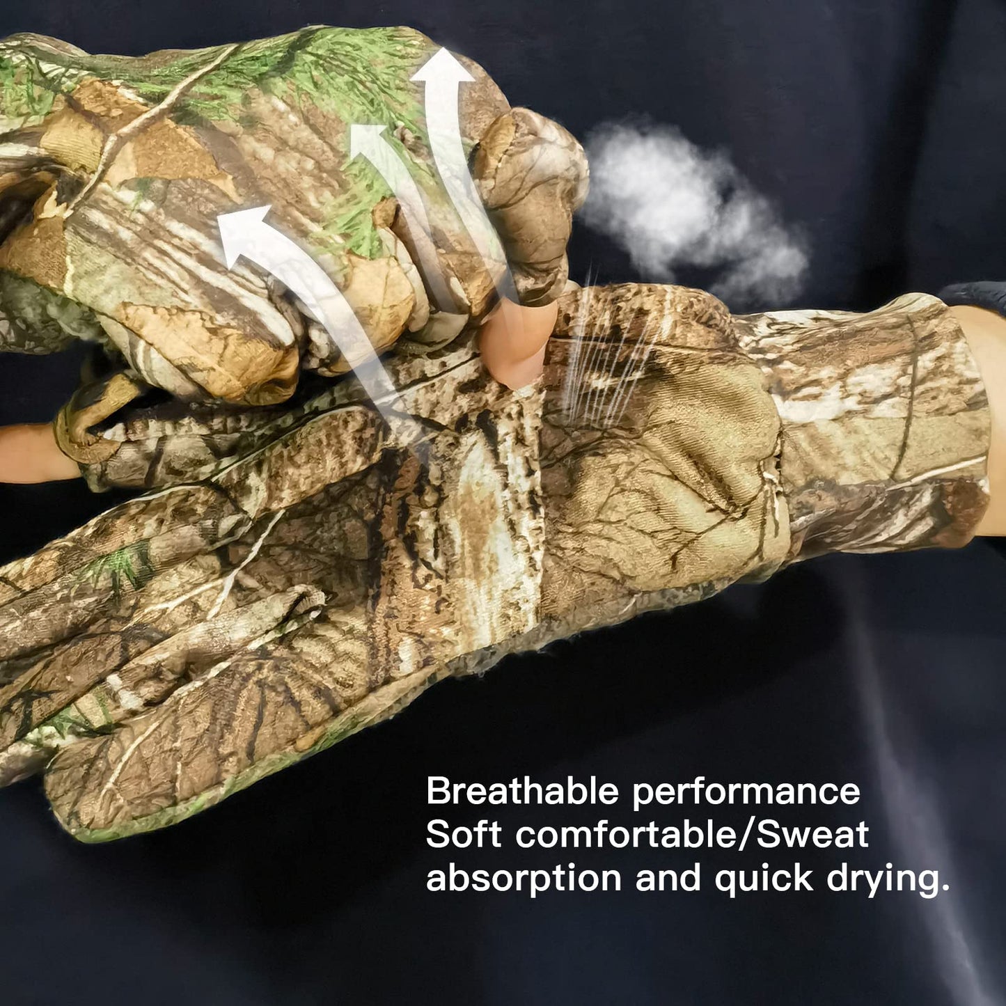 BEAUTI4U Hunting Equipment Hunting Gloves Camo Hunting Gear Men’s Camo Hunting Gloves for Outdoor Activities