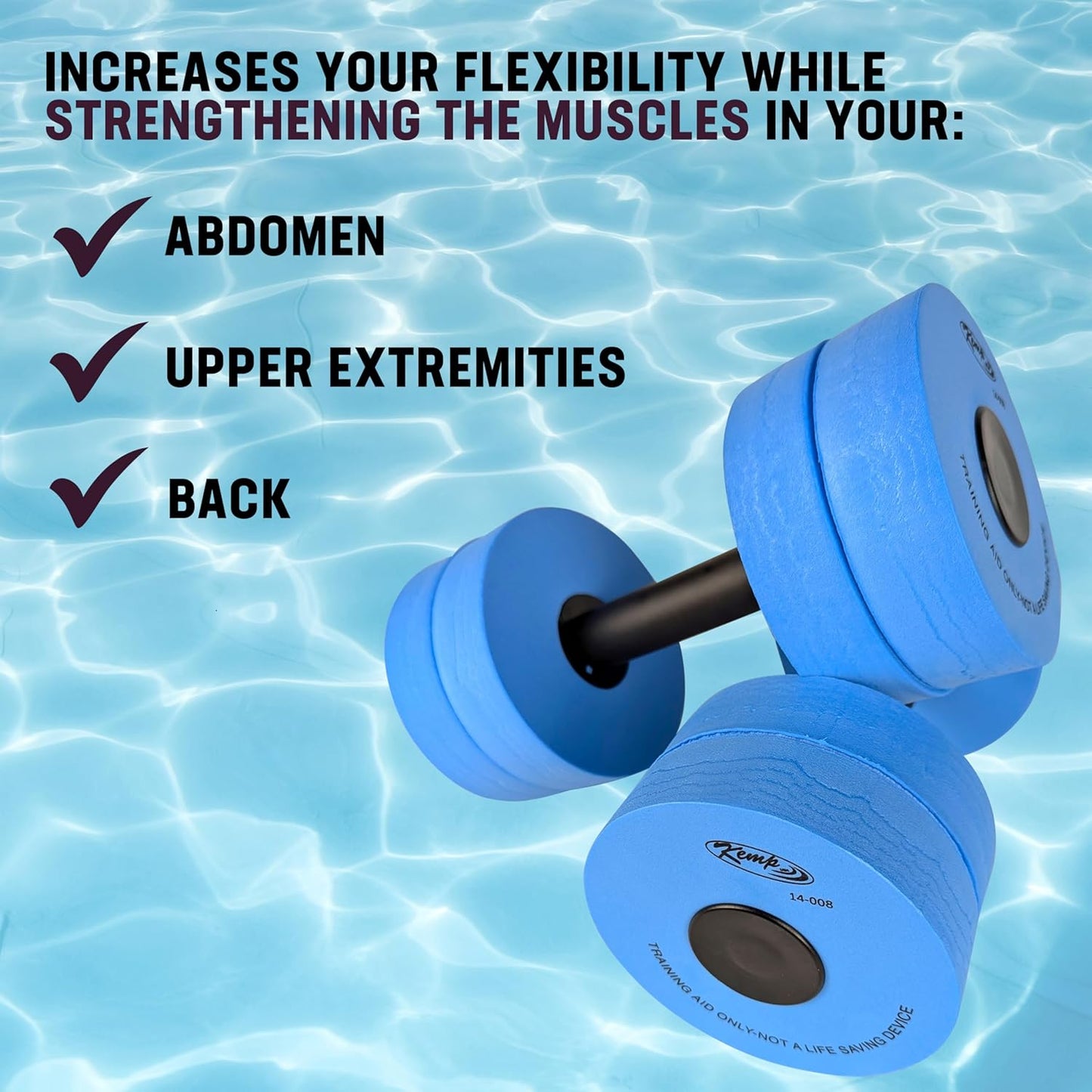 Kemp USA 12" Sky Blue and Navy Blue Workout Accessories Pair of Dumbells