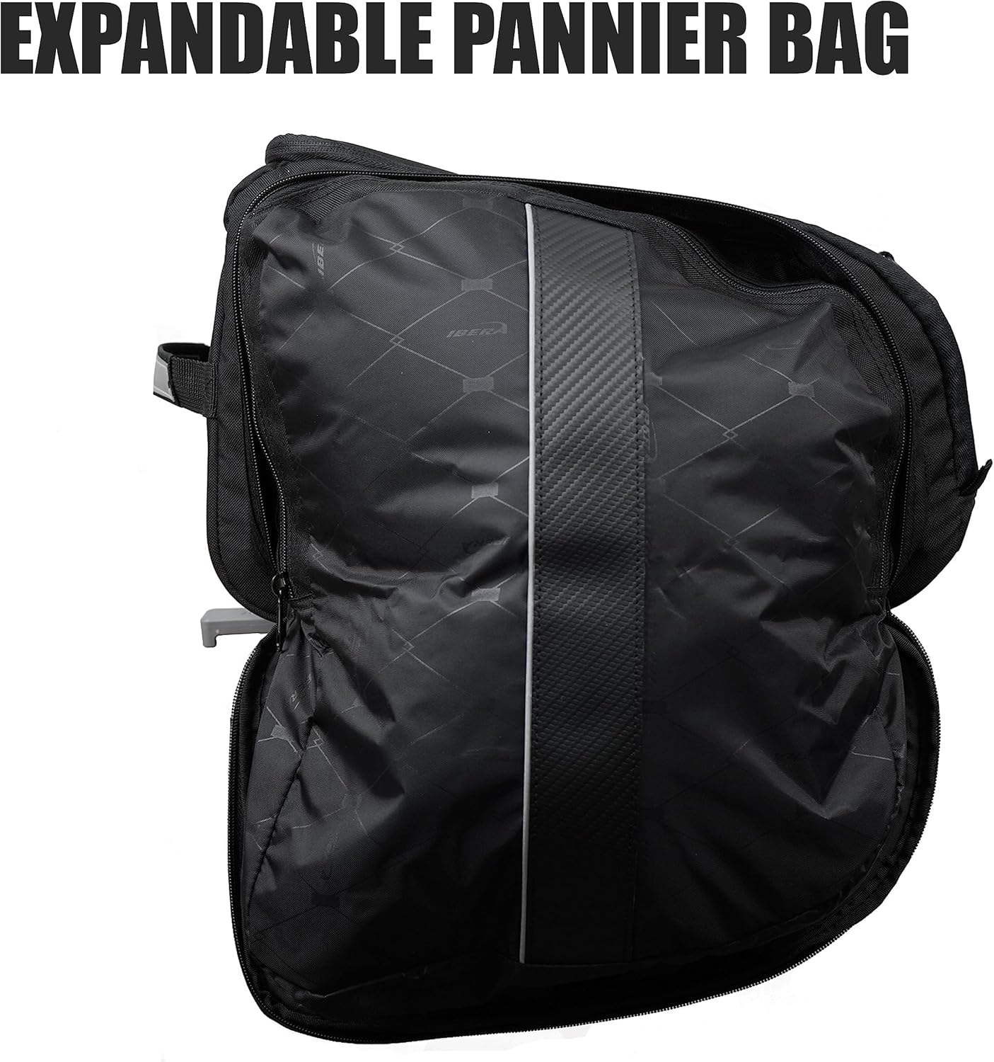 Ibera 2 in 1 PakRak Commuter Bicycle Trunk Bag with Expandable Panniers, Clip On Quick Release Design and Detachable Shoulder Strap