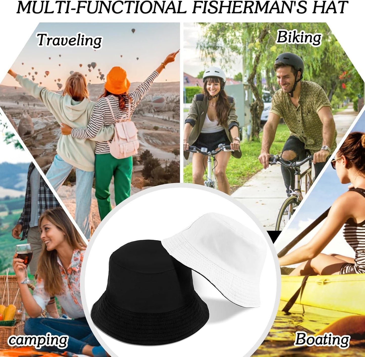 Reversible Cotton Sun Hat for Women | Summer Travel & Beach Fishing Cap
