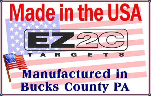 EZ2C Targets Style 4 Head and Center Mass Silhouette Shooting Targets for Gun Range (25 Pack)