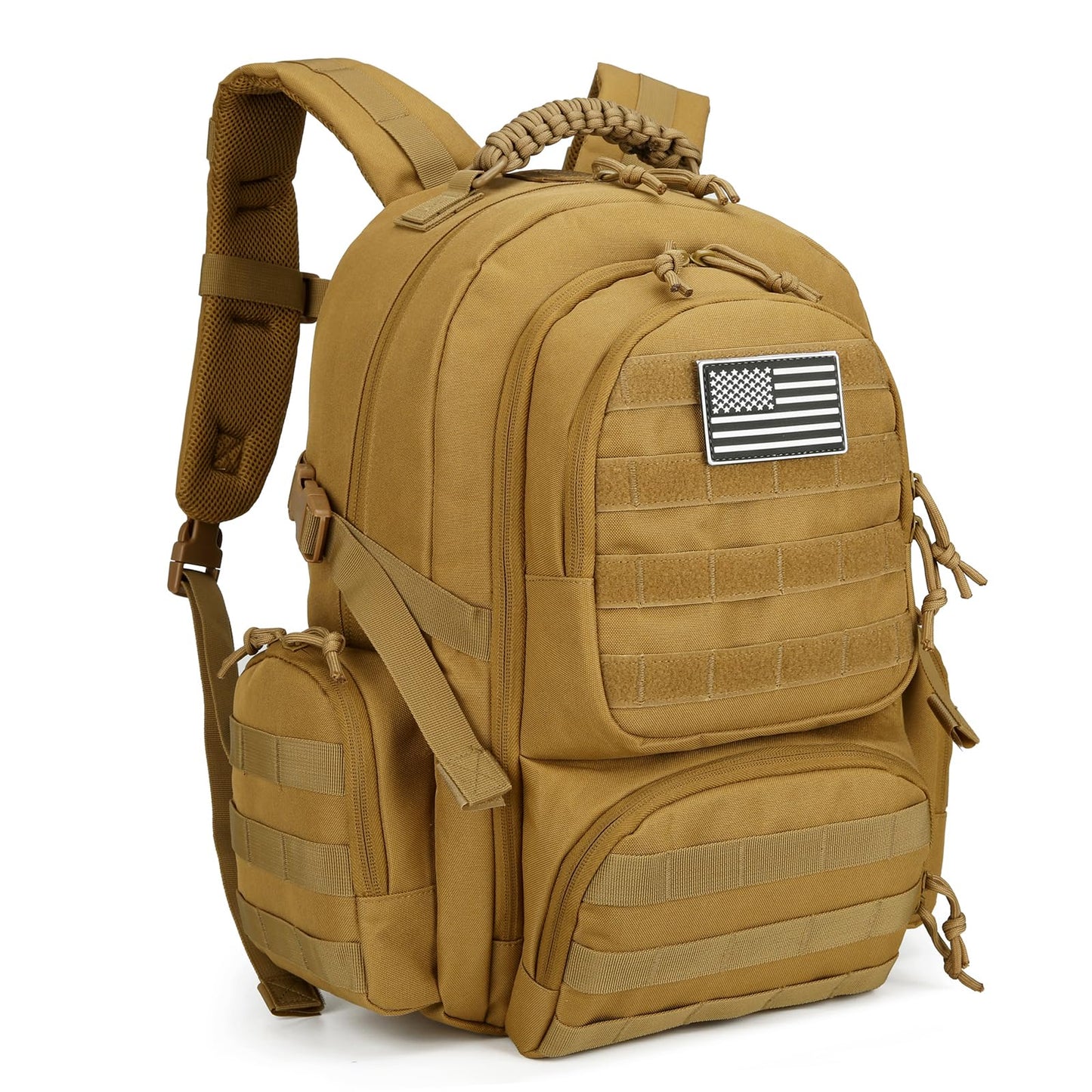 30L Military Tactical Backpack for Men 3 day Assault Pack Molle Backpack Tactical Hiking Rucksack (Khaki)