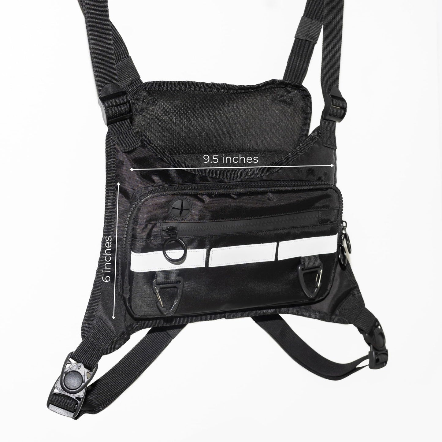 KeepItOrg Chest Bag for Men and Women – Running Vest with Reflective Strips – Tactical Chest Rig for Sports, Cycling, Workout, Hiking – Lightweight and Water-Resistant Chest Pack with Phone Holder