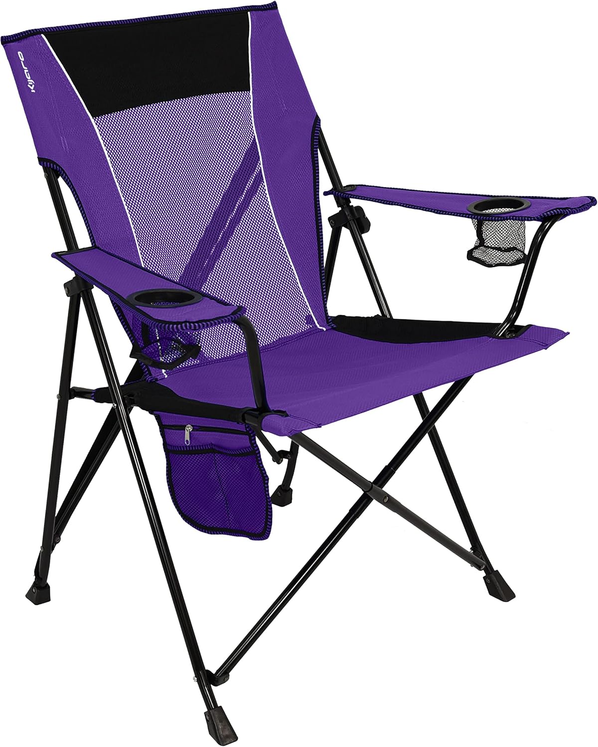 Kijaro Portable Camping Chairs - Enjoy the Outdoors with a Versatile Folding Sports Chair for Outdoor & Lawn - Dual Lock Feature Locks Position – Hallet Peak Gray