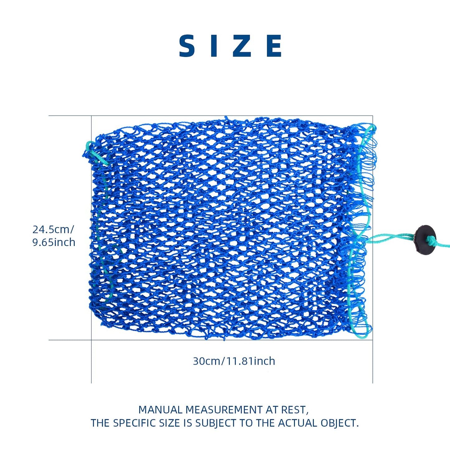 A1FISHER Mesh Bait Bags with Rubber Locker Crabbing Equipment for Crawfish Minnow Lobster Fishing Crab Traps Catfishing 3 Packs